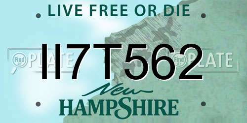 II7T562 New Hampshire License Plate
