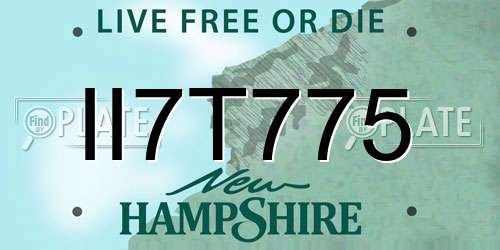 II7T775 New Hampshire License Plate