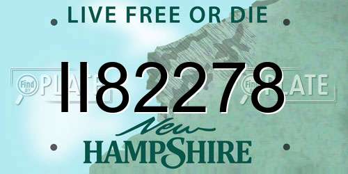 II82278 New Hampshire License Plate