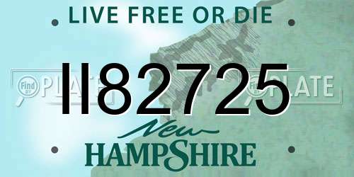 II82725 New Hampshire License Plate