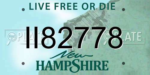 II82778 New Hampshire License Plate
