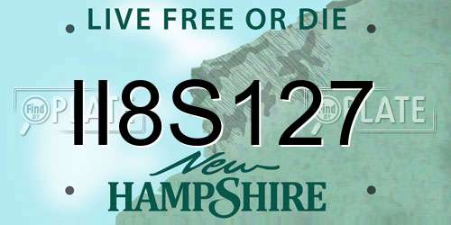 II8S127 New Hampshire License Plate