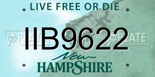 IIB9622 New Hampshire License Plate