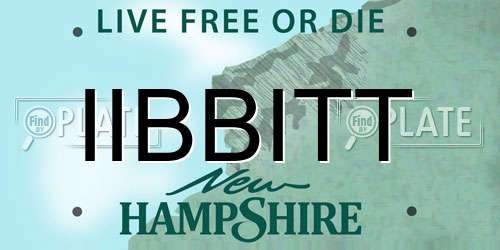 IIBBITT New Hampshire License Plate