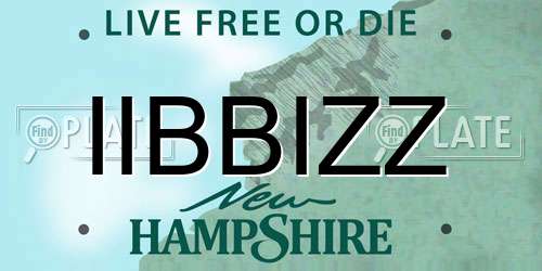 IIBBIZZ New Hampshire License Plate