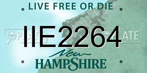 IIE2264 New Hampshire License Plate