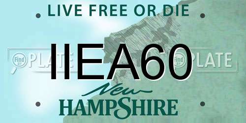 IIEA60 New Hampshire License Plate