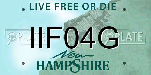 IIF04G New Hampshire License Plate