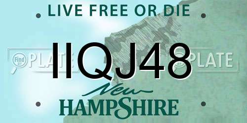 IIQJ48 New Hampshire License Plate