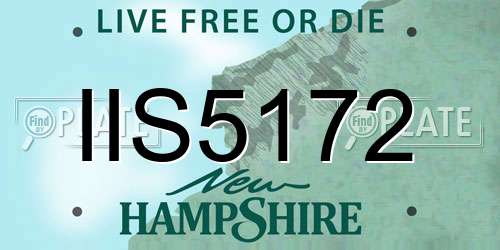 IIS5172 New Hampshire License Plate