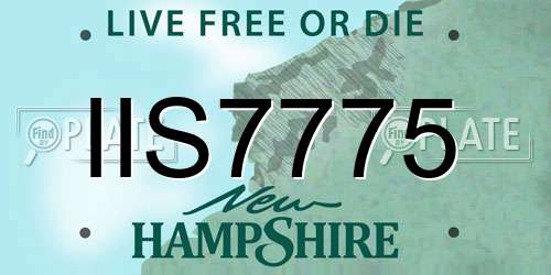 IIS7775 New Hampshire License Plate