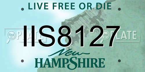 IIS8127 New Hampshire License Plate