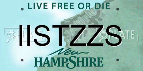 IISTZZS New Hampshire License Plate