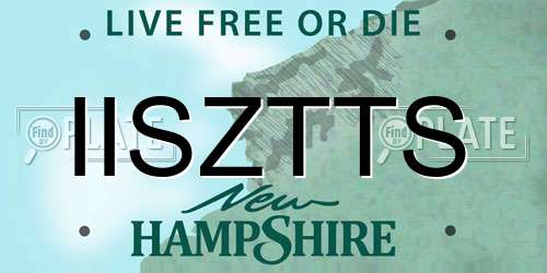IISZTTS New Hampshire License Plate