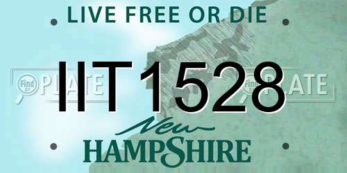 IIT1528 New Hampshire License Plate