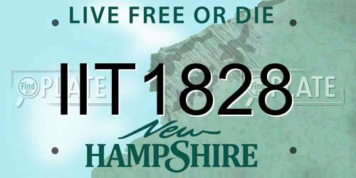 IIT1828 New Hampshire License Plate