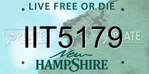 IIT5179 New Hampshire License Plate