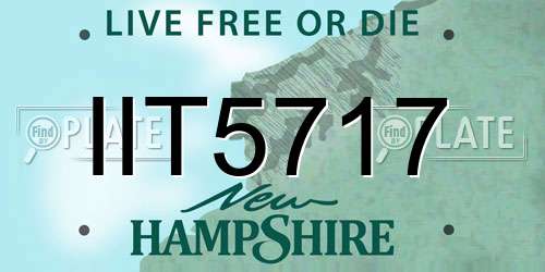 IIT5717 New Hampshire License Plate
