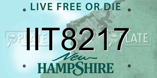 IIT8217 New Hampshire License Plate