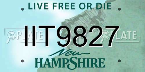 IIT9827 New Hampshire License Plate