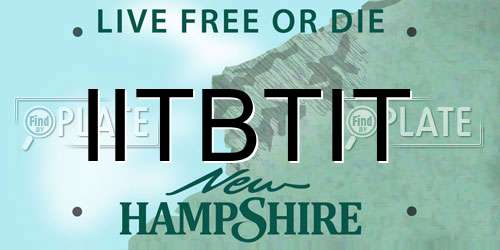 IITBTIT New Hampshire License Plate