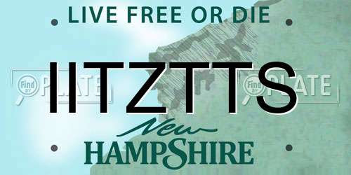 IITZTTS New Hampshire License Plate