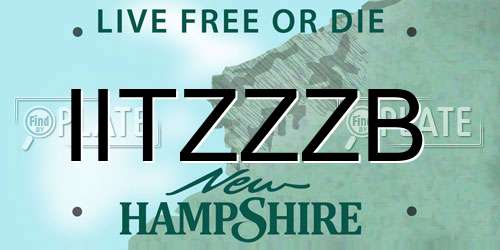IITZZZB New Hampshire License Plate