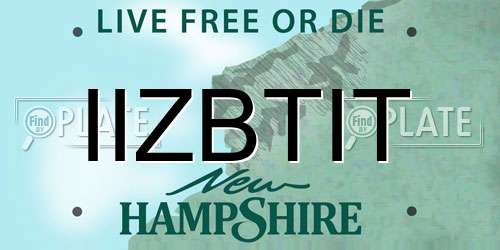 IIZBTIT New Hampshire License Plate
