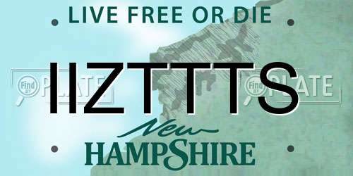 IIZTTTS New Hampshire License Plate