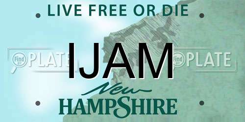 IJAM New Hampshire License Plate