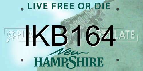 IKB164 New Hampshire License Plate