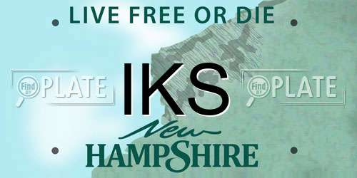 IKS New Hampshire License Plate