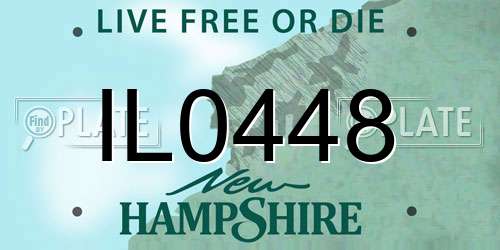 IL0448 New Hampshire License Plate