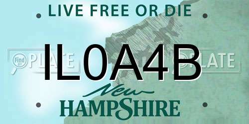 IL0A4B New Hampshire License Plate