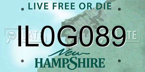IL0G089 New Hampshire License Plate