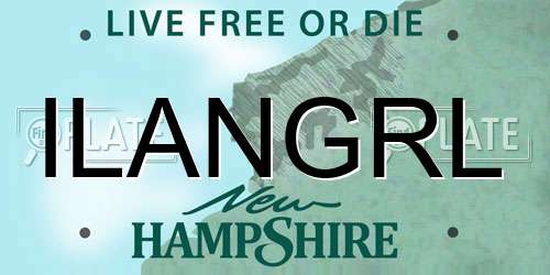 ILANGRL New Hampshire License Plate
