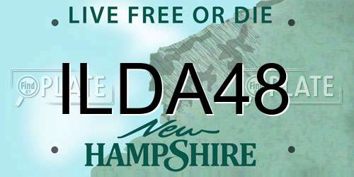 ILDA48 New Hampshire License Plate