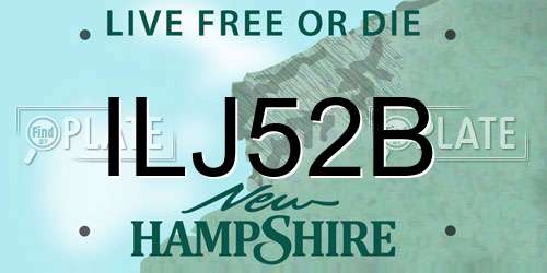ILJ52B New Hampshire License Plate