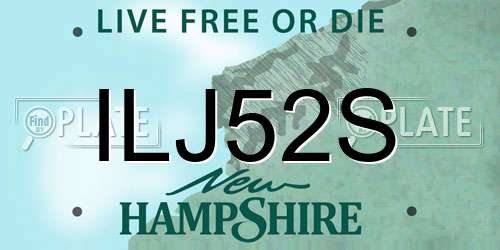 ILJ52S New Hampshire License Plate