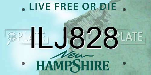 ILJ828 New Hampshire License Plate