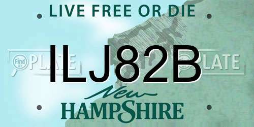 ILJ82B New Hampshire License Plate
