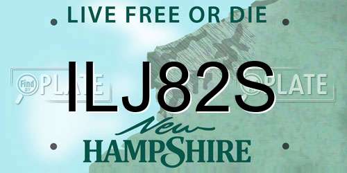 ILJ82S New Hampshire License Plate