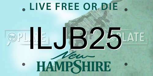 ILJB25 New Hampshire License Plate