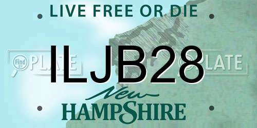 ILJB28 New Hampshire License Plate