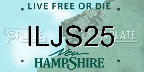 ILJS25 New Hampshire License Plate