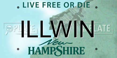 ILLWIN New Hampshire License Plate