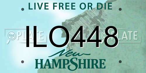 ILO448 New Hampshire License Plate