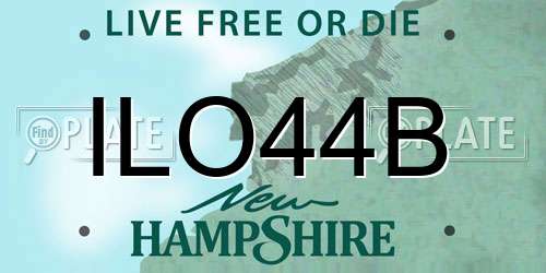 ILO44B New Hampshire License Plate