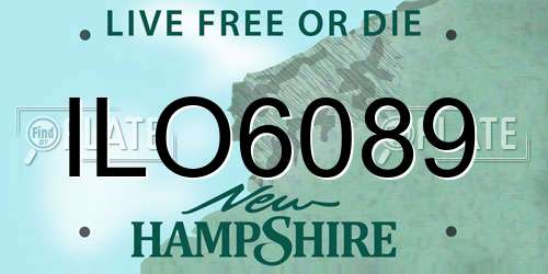 ILO6089 New Hampshire License Plate