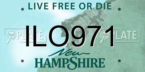ILO971 New Hampshire License Plate